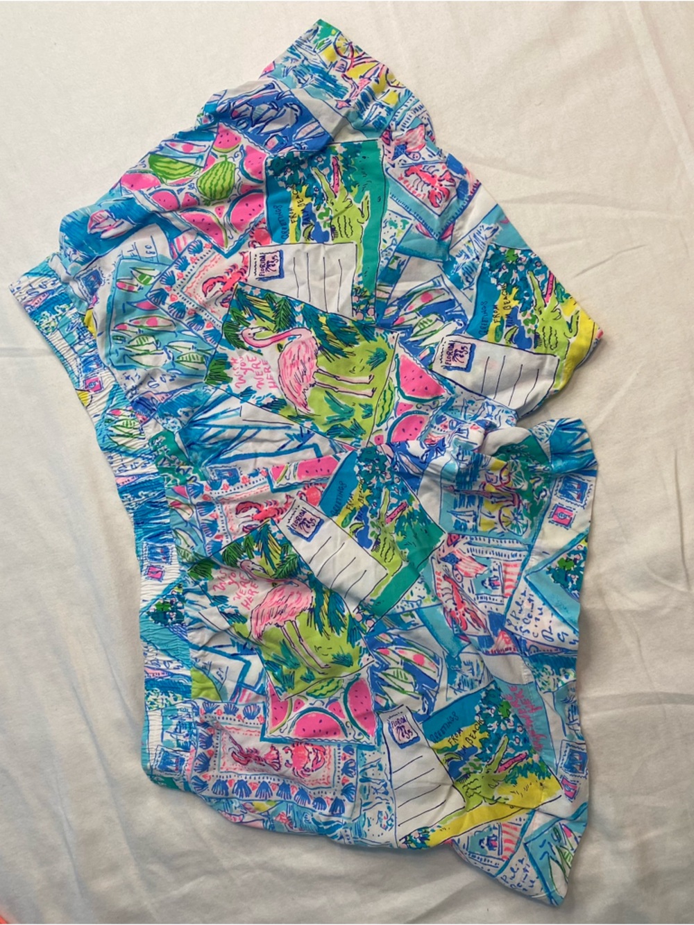 Lilly Pulitzer Colorful Print Pool Shorts Size M Resort Beach Cover Up - Picture 9 of 9
